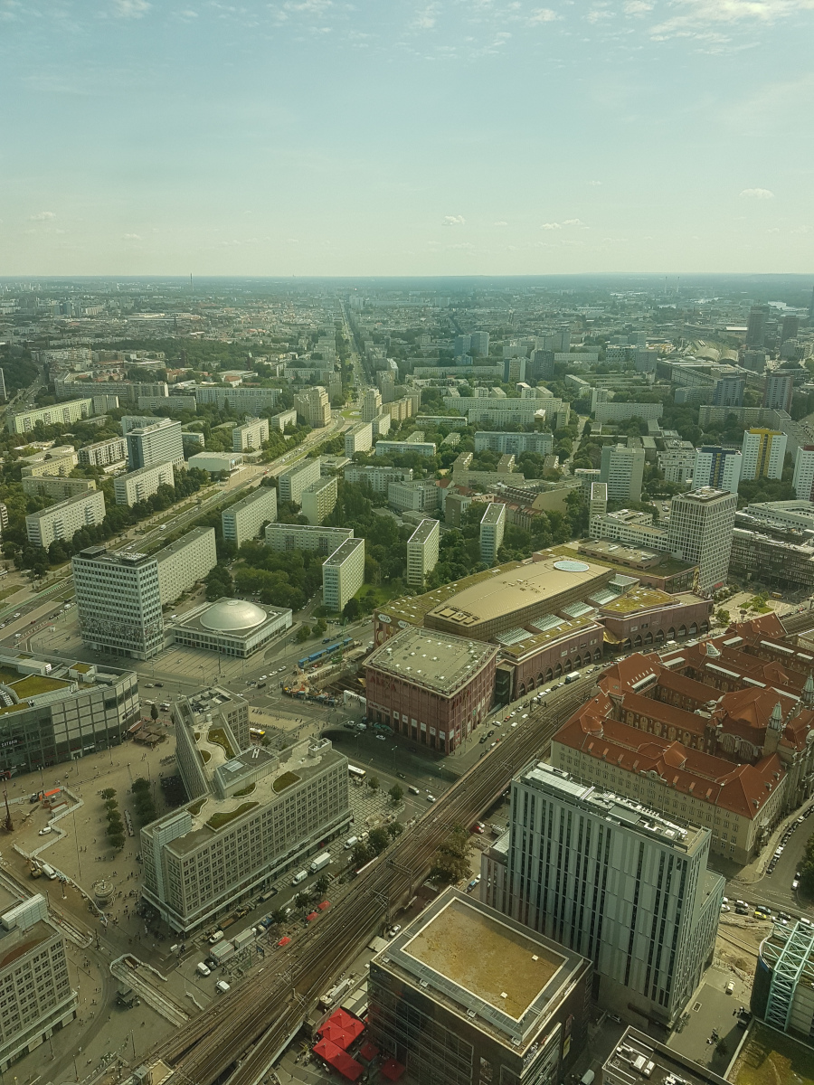 Vue depuis le haut de la Fernsehturm