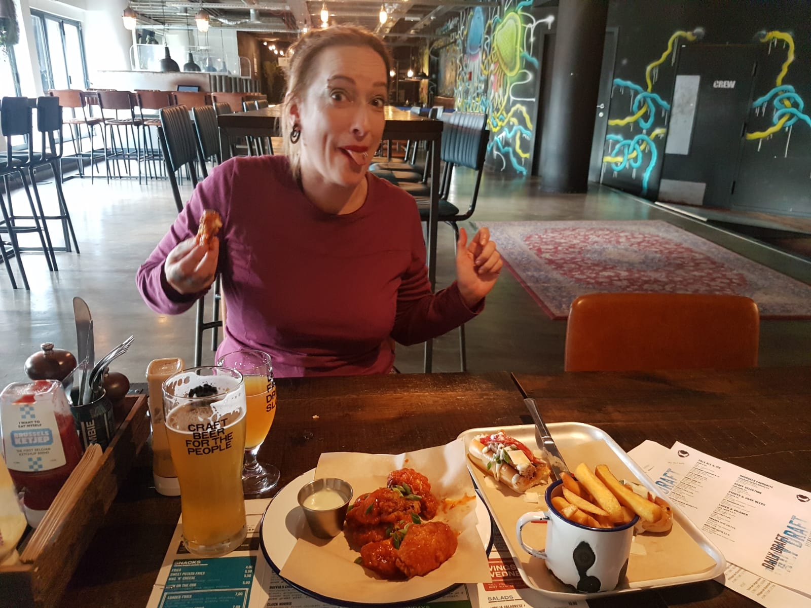 Notre repas au pub brewdog